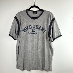 Polo jean RL Co Sz L EUC grey dark grey 90% cotton 10% polyester short sleeve
